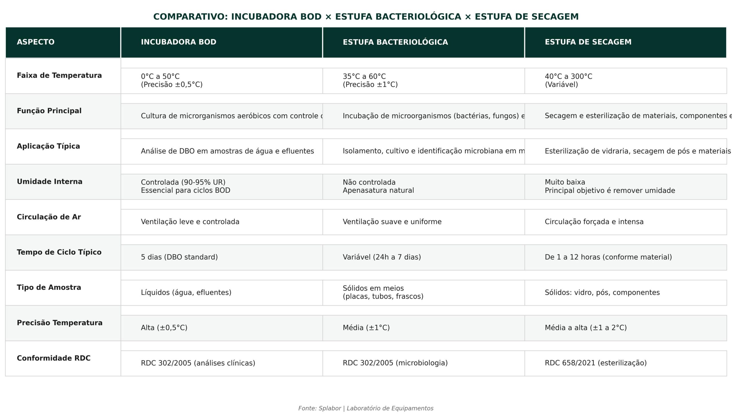 Incubadora BOD - Conheça o Guia do Comprador