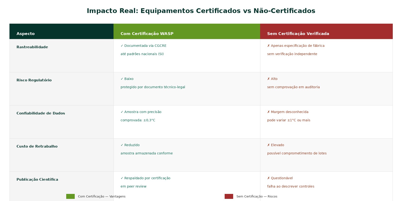 Freezer Midea Biomedical: Certificação WASP
